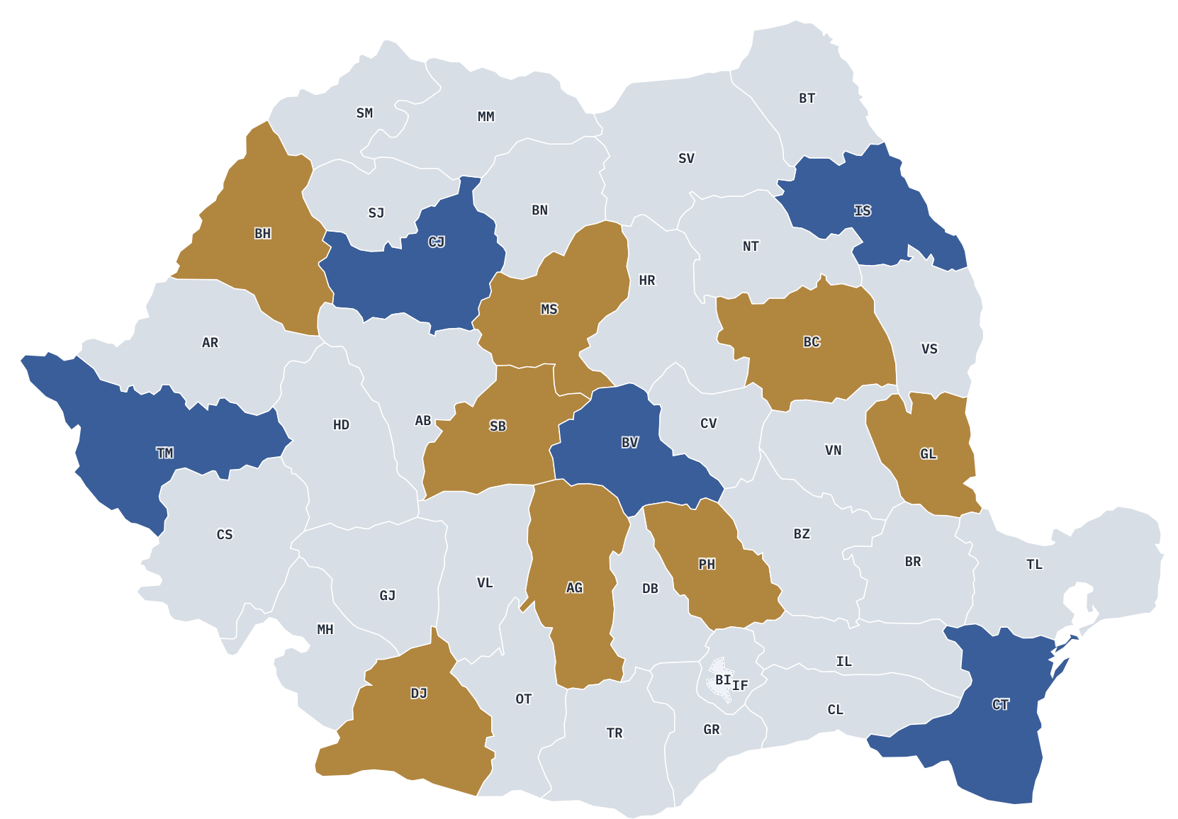 CAMRO - Landkreise in Rumaenien